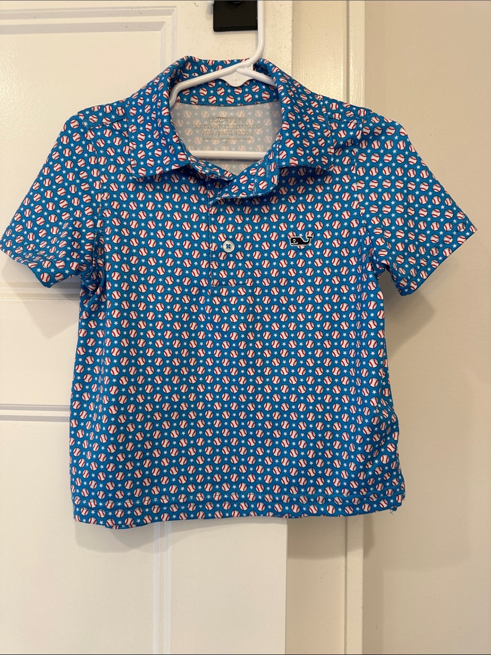 Vineyard Vines Toddler Polo with Baseball Print